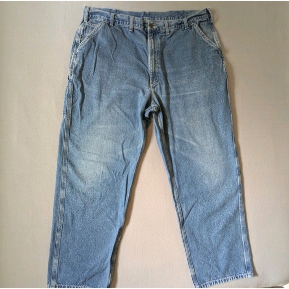 Carhartt Carpenter Jeans Mens 44x34‎ Vintage Workwear B13DST Y2K Wide Leg Baggy - Picture 1 of 13